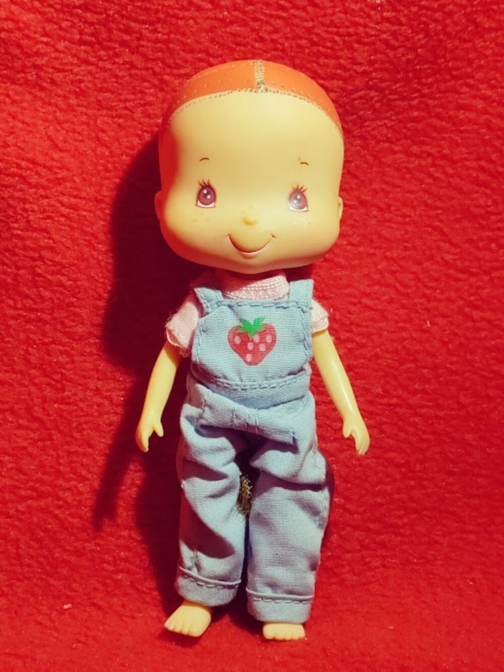 Small Strawberry Overalls Doll